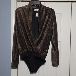 Gilli Bronze Surplice Bodysuit